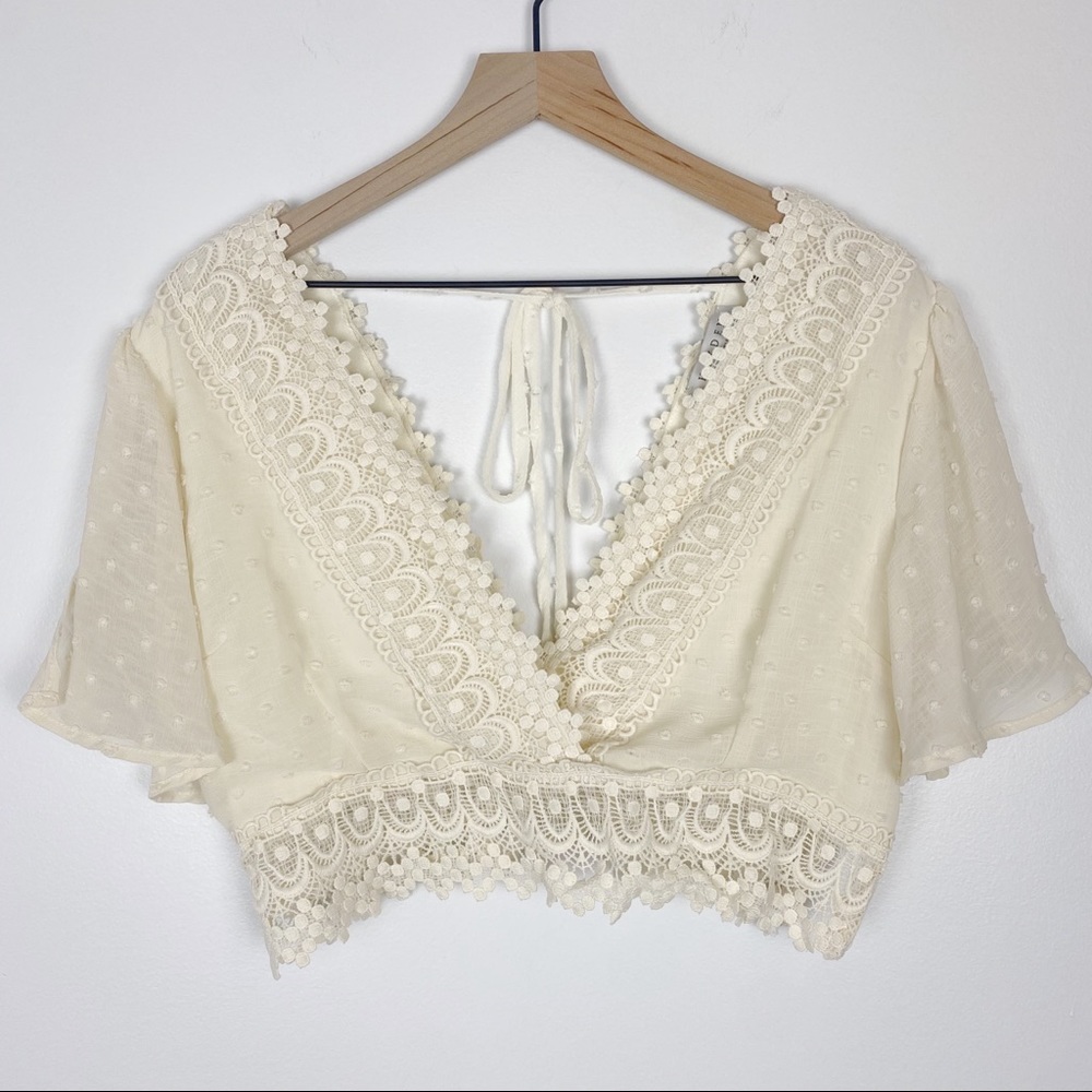 HAYDEN Boho flowy crop top size large nwt